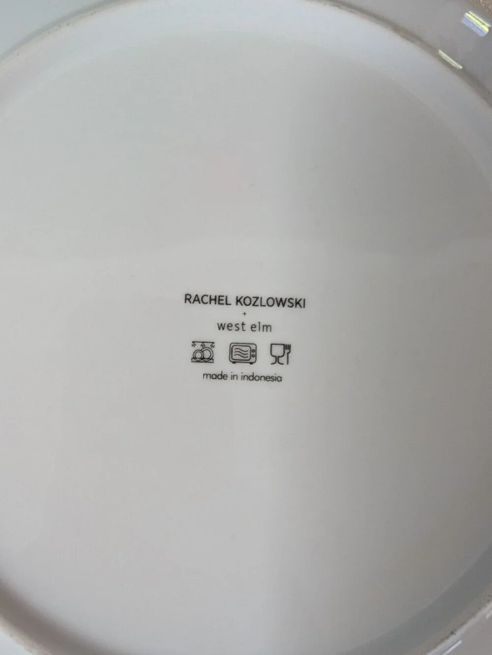 West elm + Rachel Kozlowski Pet Plate with Red Plaid Dog Design